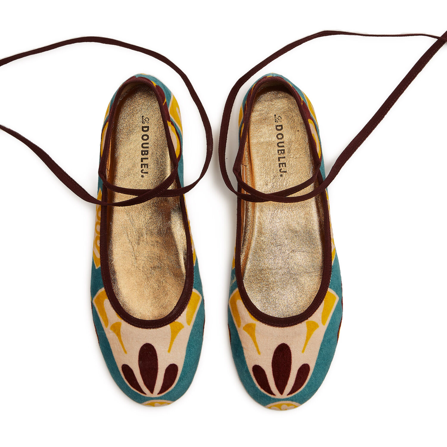 Shop La Doublej Winter Ballerina Flats In Dendera Light Blue