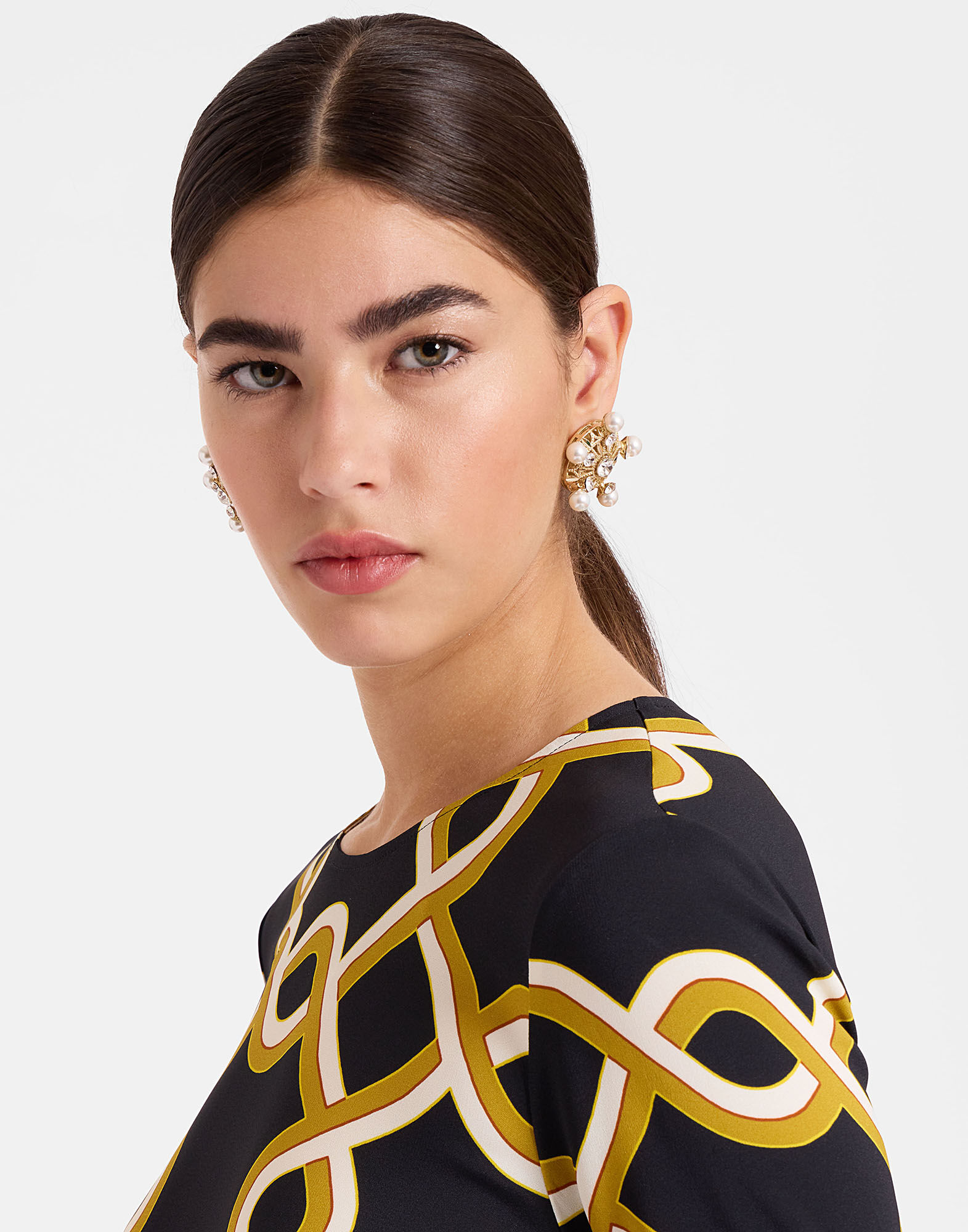 La DoubleJ Long Sleeve Swing Dress Tackle Black DRE0184VIS001TAC01BL01