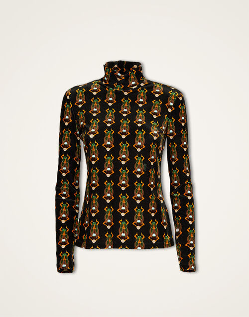 La DoubleJ Turtleneck Scarab Black SHI0030VEL006SCA01BL01