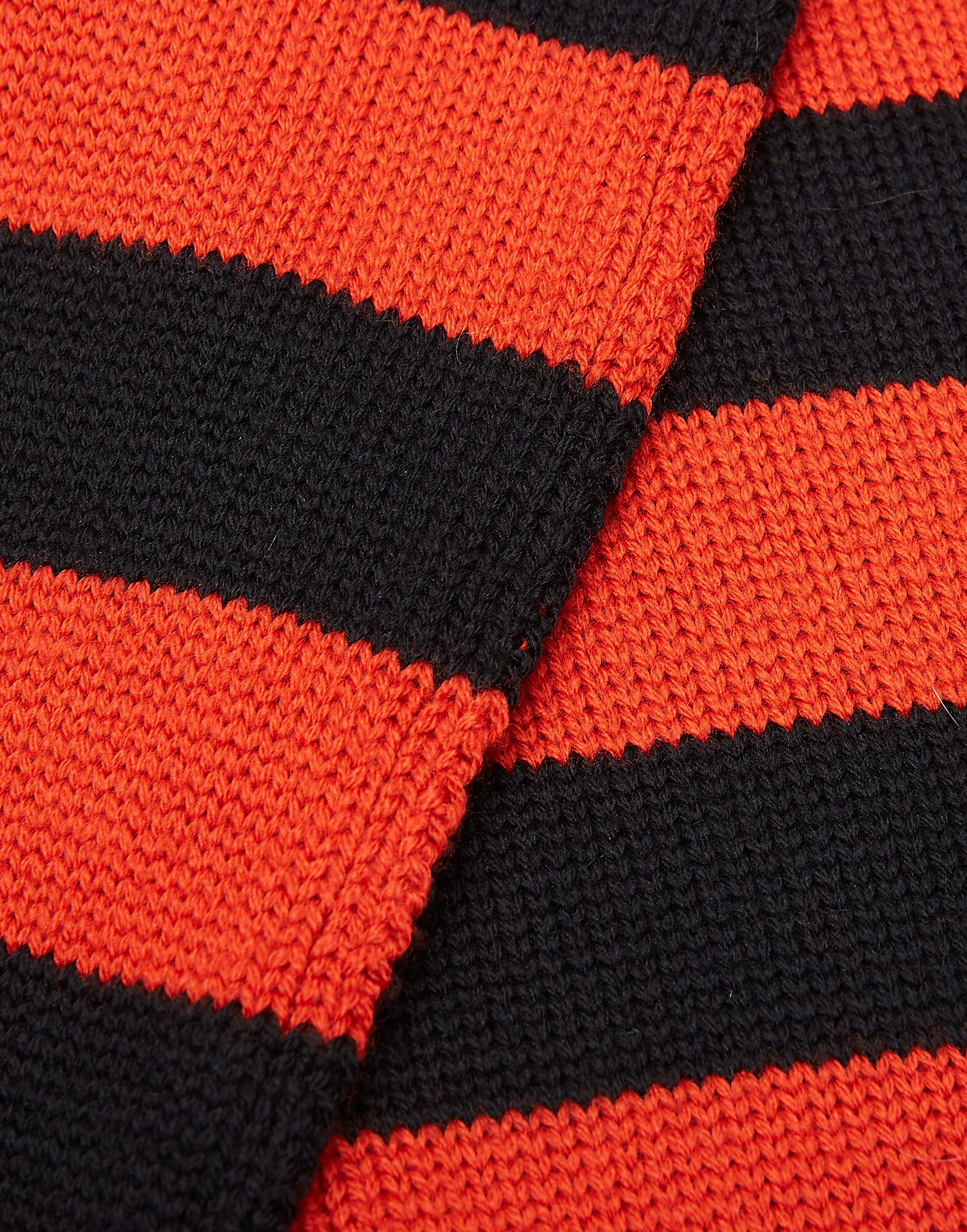 La DoubleJ Knitted Skinny Scarf Arancio/Nero SCA0013KNI013VAR0022