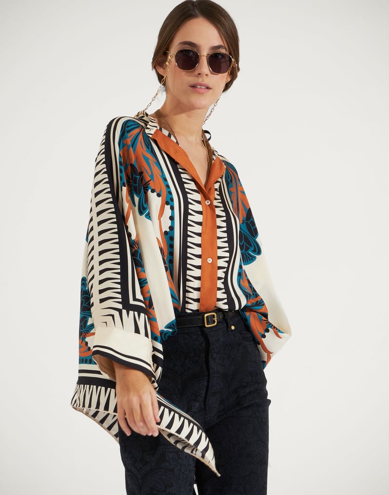 La DoubleJ Foulard Shirt La DoubleJ Foulard Shirt Florence Placée SHI0059SIL006FLO0002