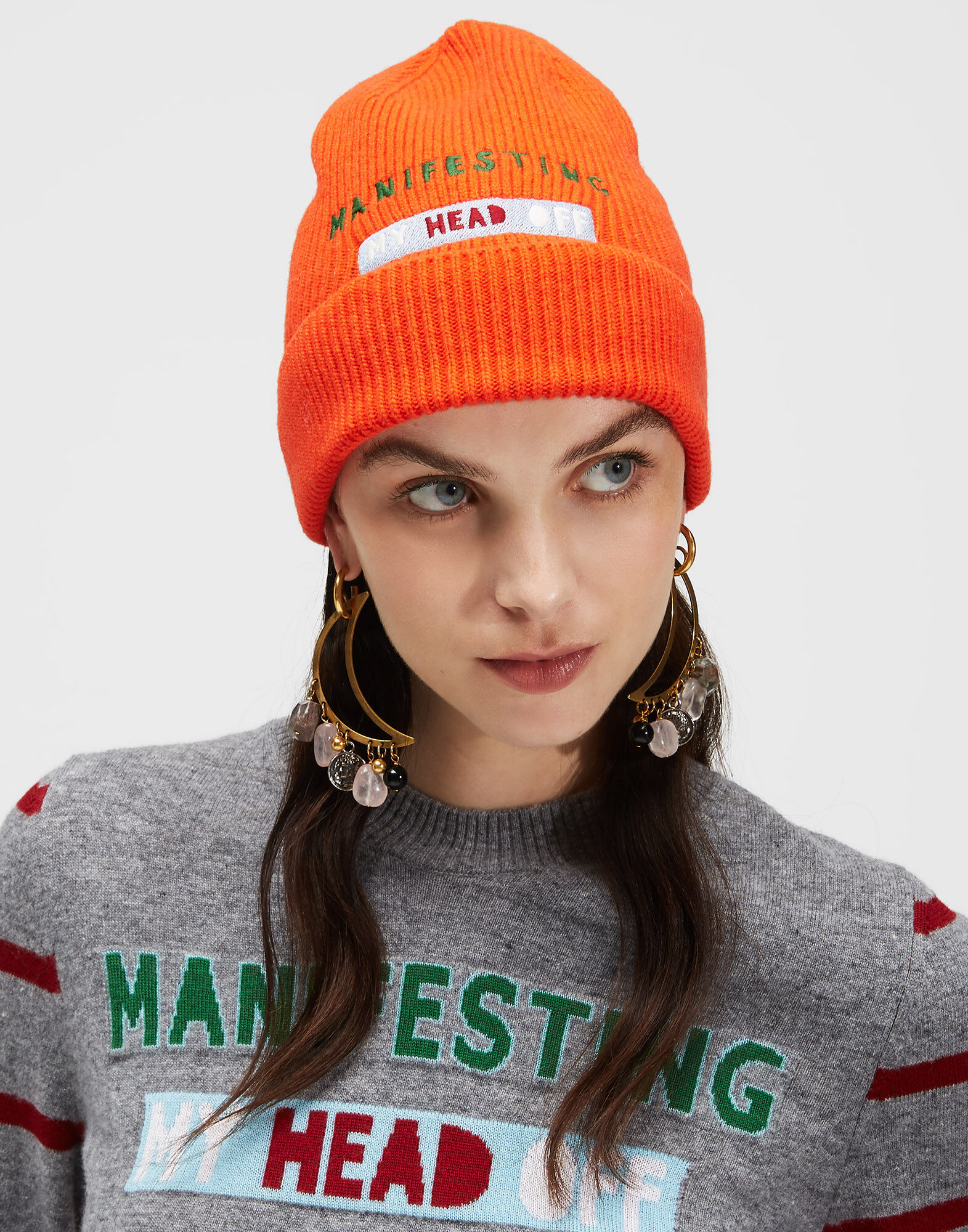 LaDoubleJ Beanie Solid Orange HAT0002KNI029ORA0001