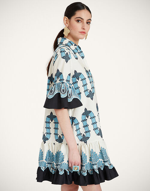 La DoubleJ Choux Dress Scirocco Plac&eacute;e Ivory DRE0193COT039SCI03WH04