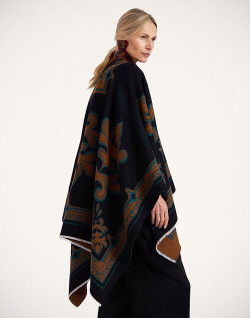 La DoubleJ Poncho La DoubleJ Poncho Herald Black SCA0059WOL025VA325BL01