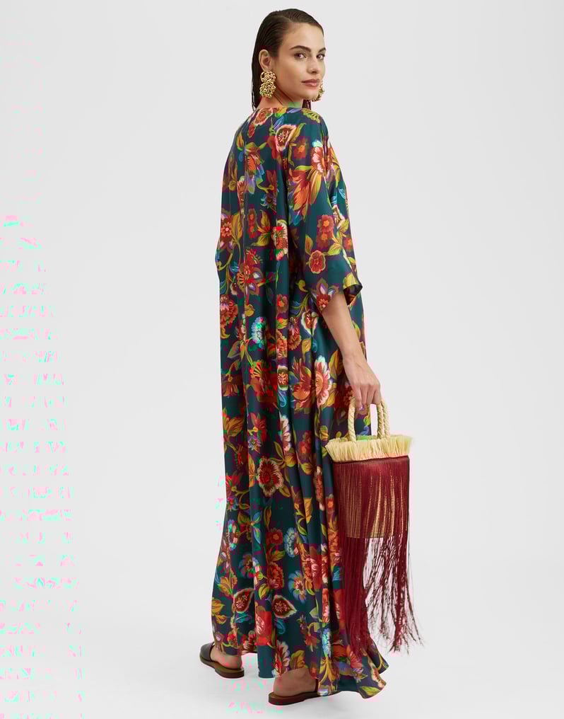 La DoubleJ Muumuu Dress Round Neck La DoubleJ Muumuu Dress Round Neck Hottie Emerald DRE0370SIL001HOT01GR04
