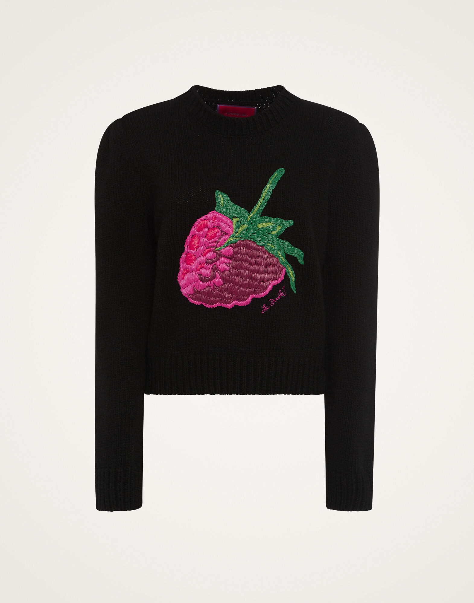 La DoubleJ Lampone Sweater Black PUL0179KNI093VA203BL01