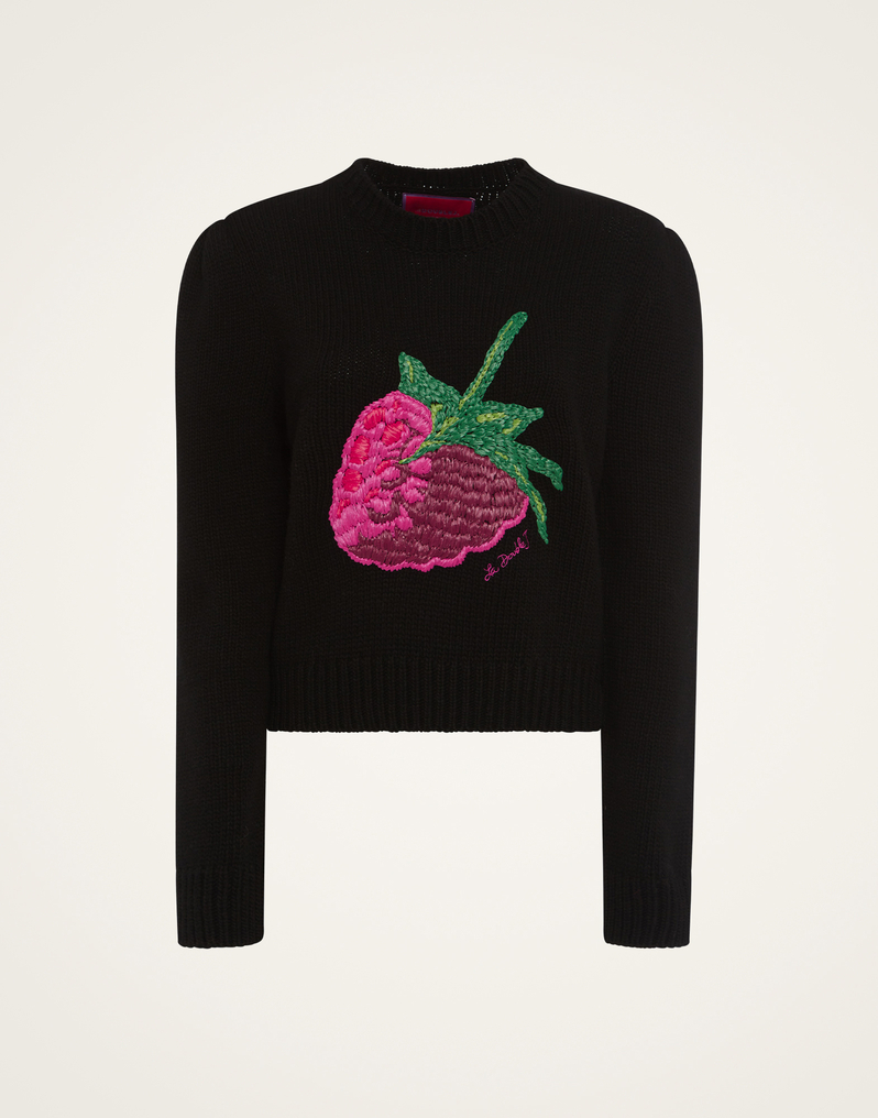 La DoubleJ Lampone Sweater La DoubleJ Lampone Sweater Black PUL0179KNI093VA203BL01