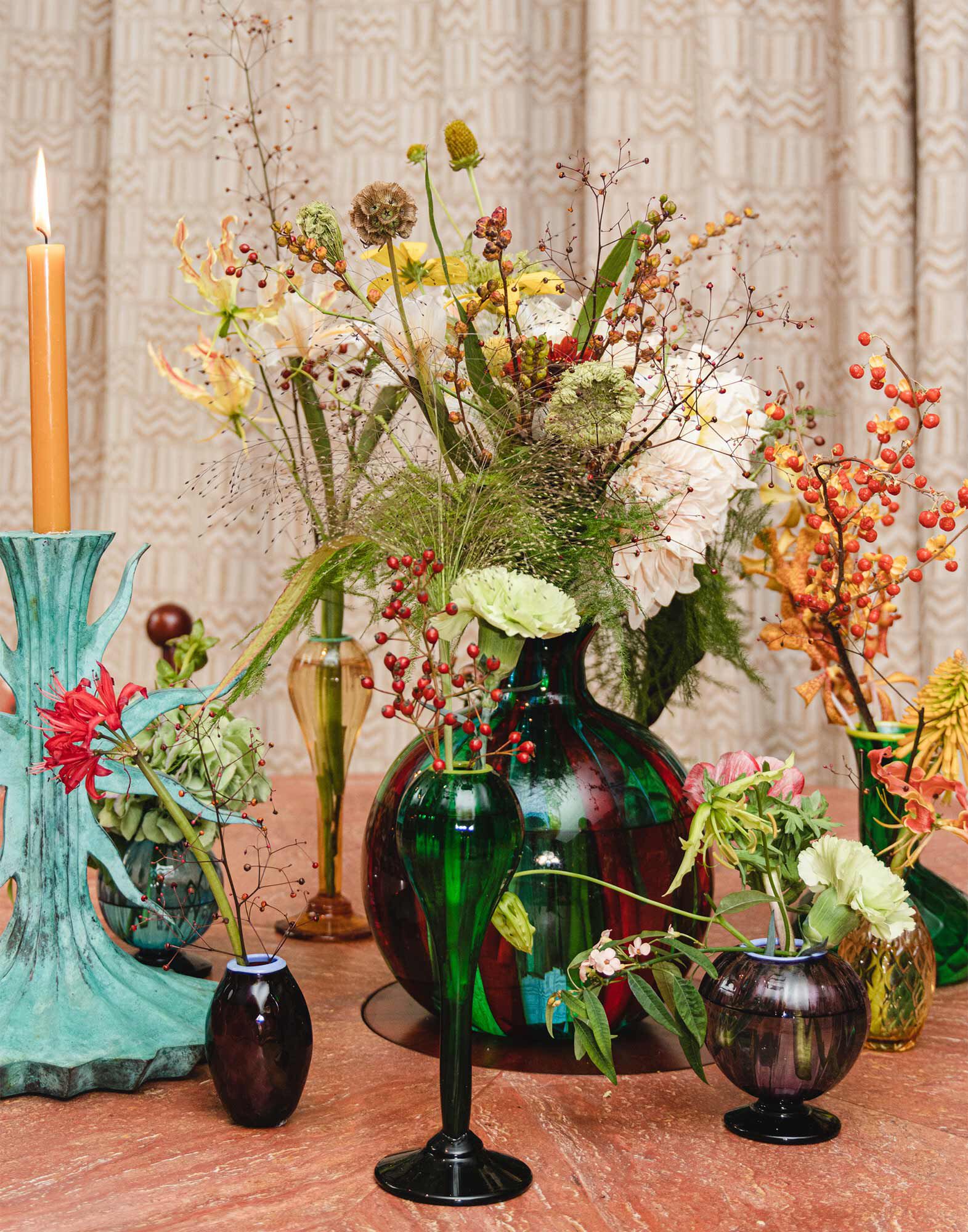 La DoubleJ Ciccio Vase (Smooth) Arancio/Verde/Acquamare VAS0009MUR001MUL0037