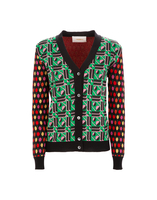 LaDoubleJ Cardigan LaDoubleJ Cardigan Geometrico Verde/Ping Pong Multi PUL0016KNI011PIN0003