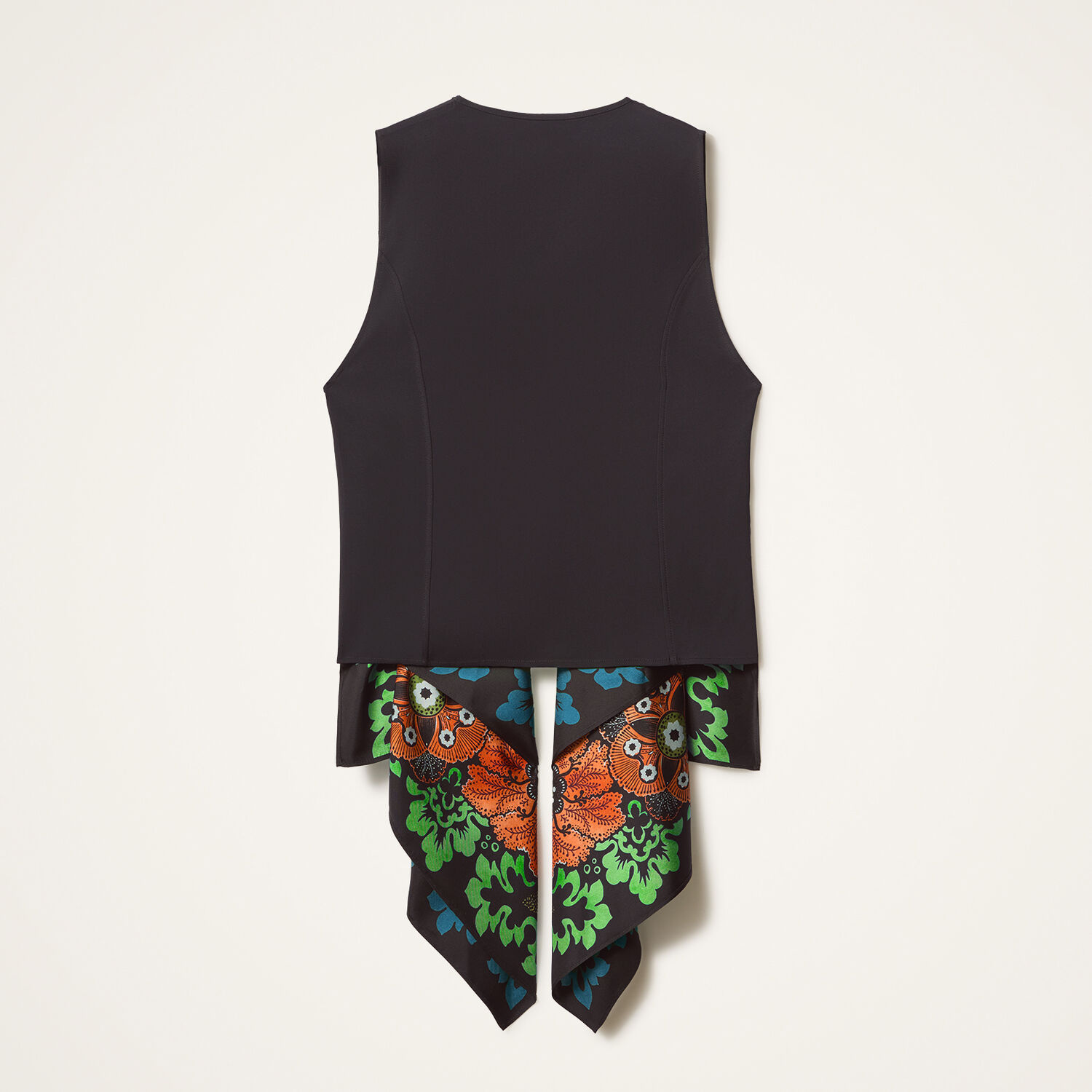 La Doublej Reversible Scarf Gilet In Multi