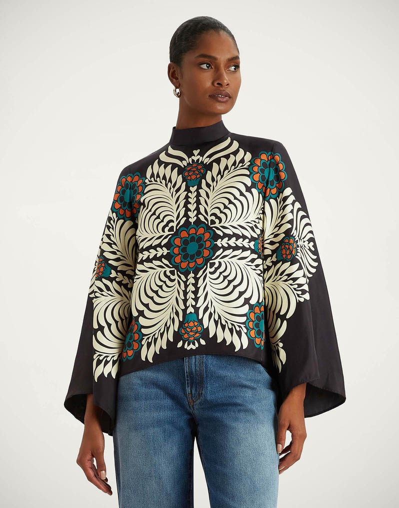 La DoubleJ Make An Exit Top La DoubleJ Make An Exit Top Mix Tiles Placée Black TOP0117SIL006MIX01BL01