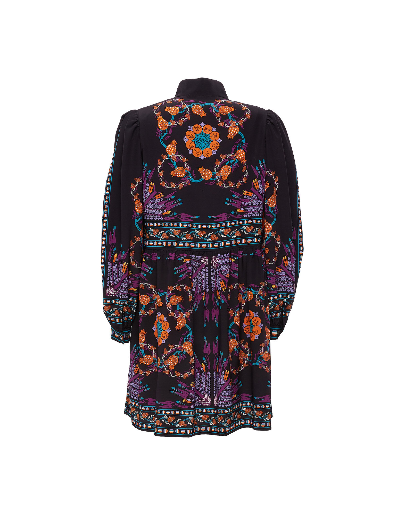 La DoubleJ Shorty Dress Melograno Nero Plac&eacute;e DRE0293CRE002MEL0005