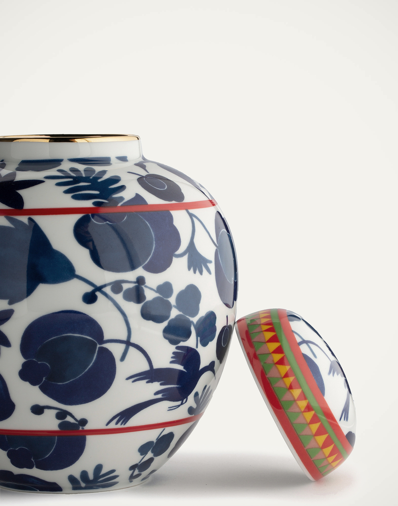 La DoubleJ Tea Jar La DoubleJ Tea Jar Wildbird Blu VAS0005CER001CER0001