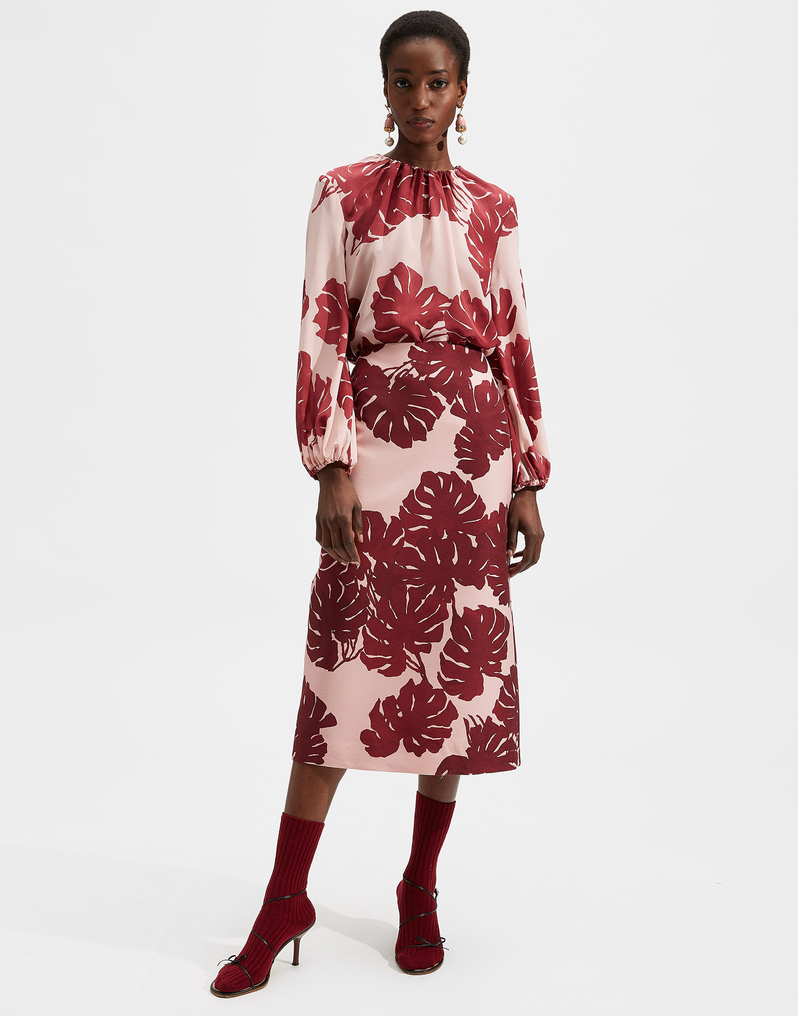 LaDoubleJ Charming Top LaDoubleJ Charming Top Monstera Rosa TOP0021CRE001MON0002