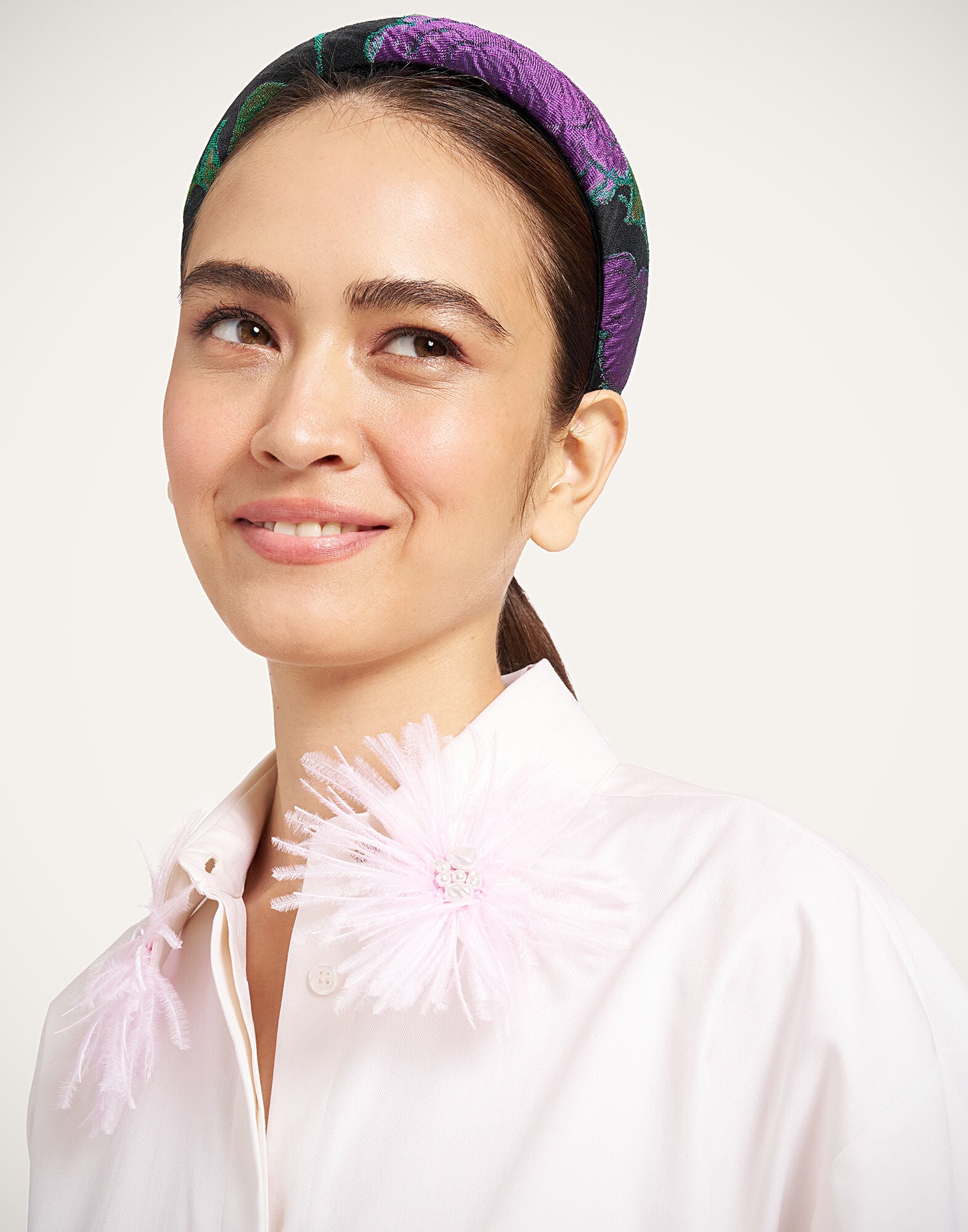 La DoubleJ Medici Headband Botanical Black HEB0017JCQ144BOT01BL01
