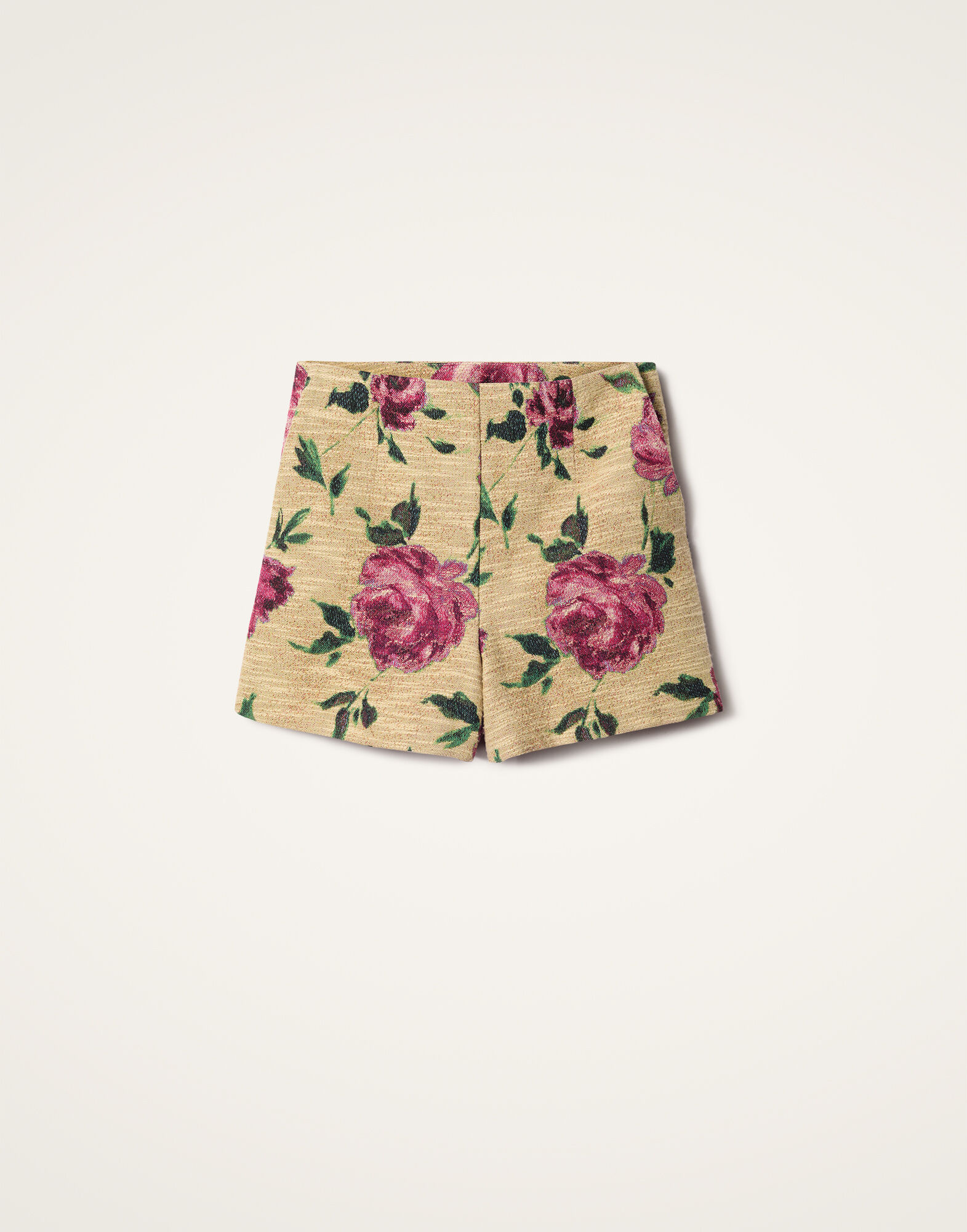 La DoubleJ Margarita Shorts Roses Light Beige TRO0112COT069ROS06BR01