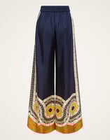 La DoubleJ Palazzo Pants La DoubleJ Palazzo Pants Mudejar Placée Blue TRO0026SIL006MUD01BU03