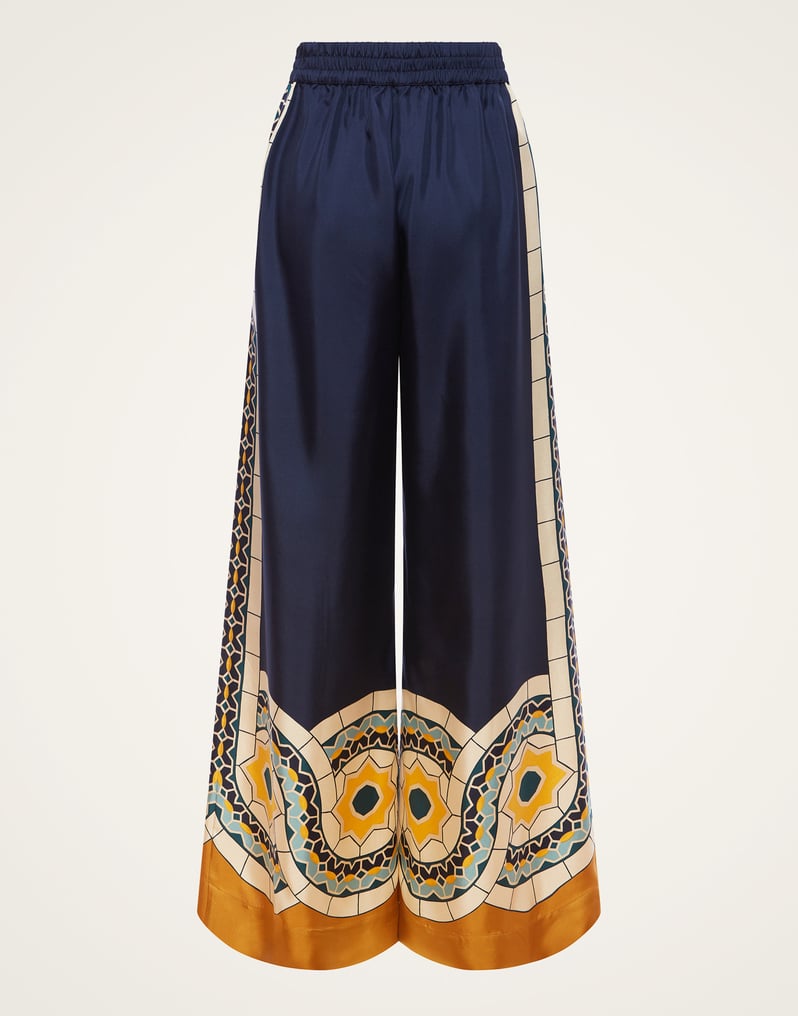 La DoubleJ Palazzo Pants La DoubleJ Palazzo Pants Mudejar Placée Blue TRO0026SIL006MUD01BU03