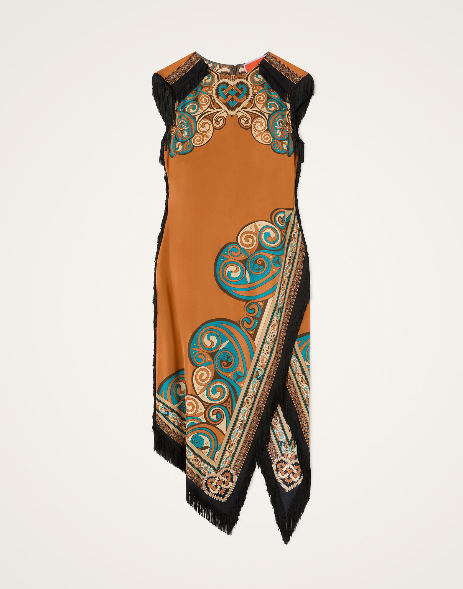 La DoubleJ Scarf Dress Kells Plac&eacute;e Tobacco DRE0964SIL009KEL03BR06
