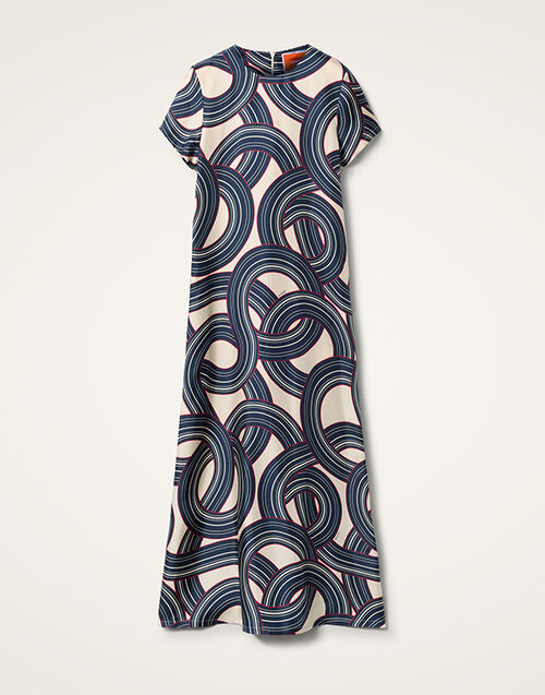 La DoubleJ Swing Dress Montecarlo Cream DRE0001SIL001MTC01WH03