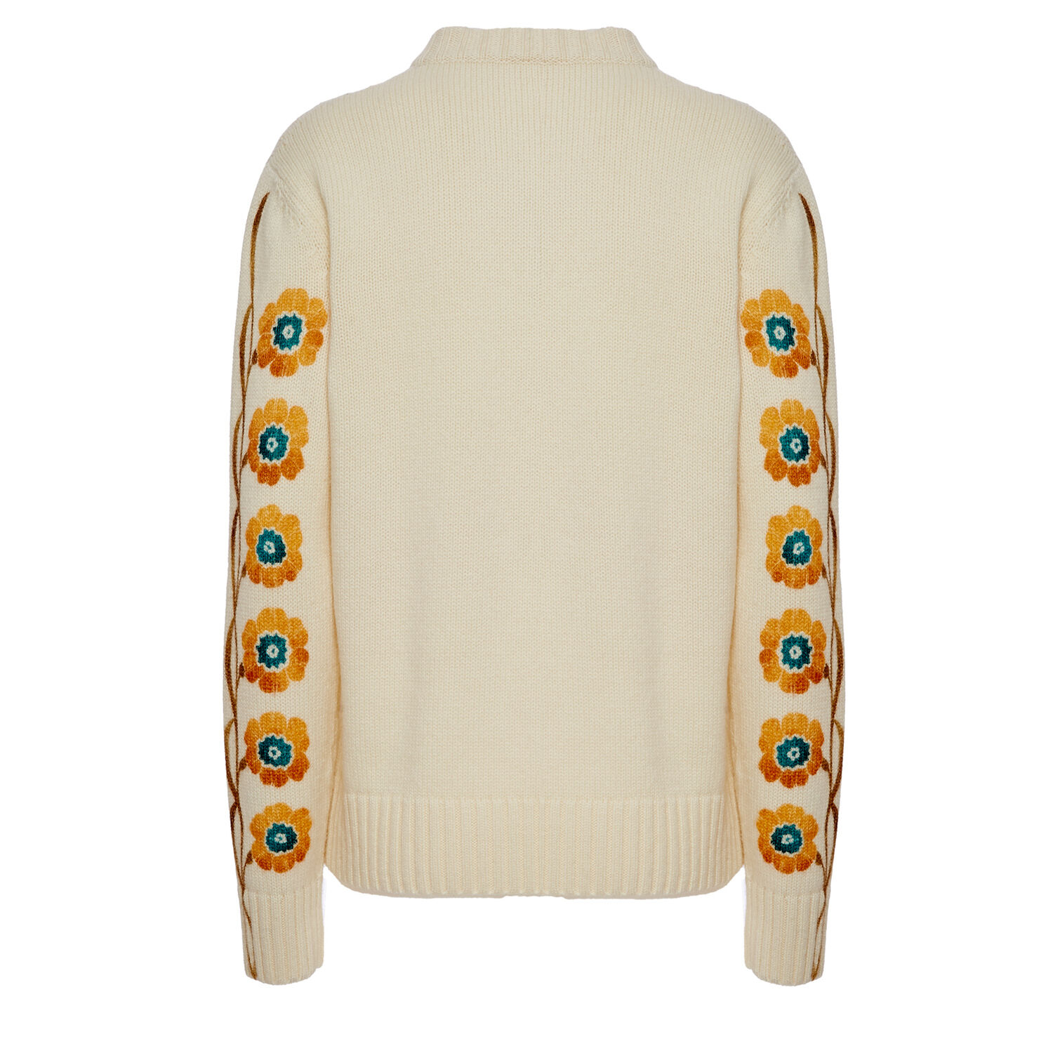 Shop La Doublej V-neck Boy Sweater In Daisychain Placée Off White