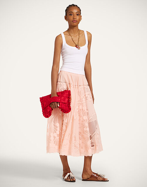 La DoubleJ Duchess Skirt Solid Pale Pink SKI0146LAC010SOLIDPI02