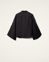 La DoubleJ Make An Exit Top La DoubleJ Make An Exit Top Mix Tiles Placée Black TOP0117SIL006MIX01BL01