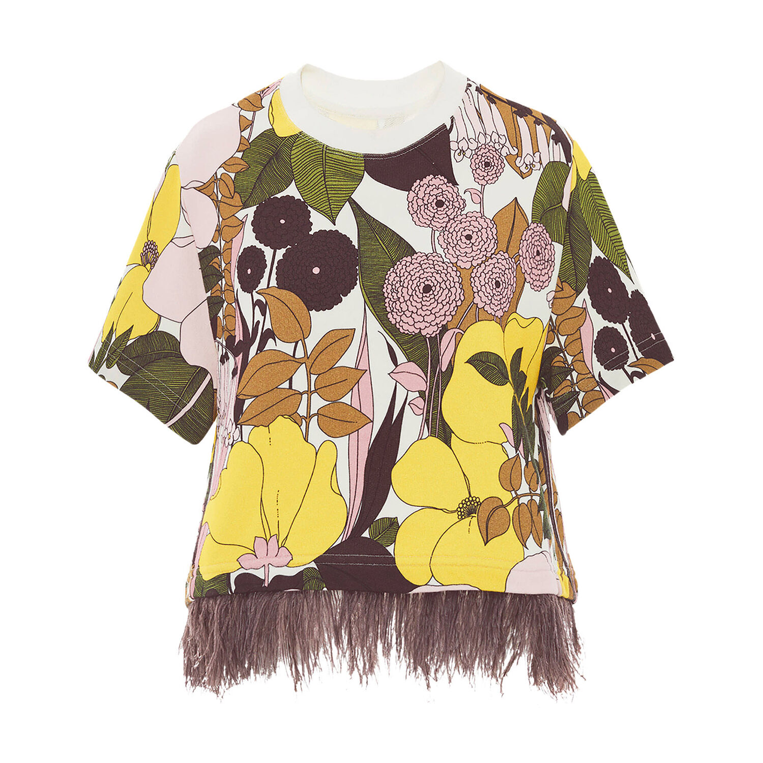 La Doublej La Scala Tee In Big Flower Rose