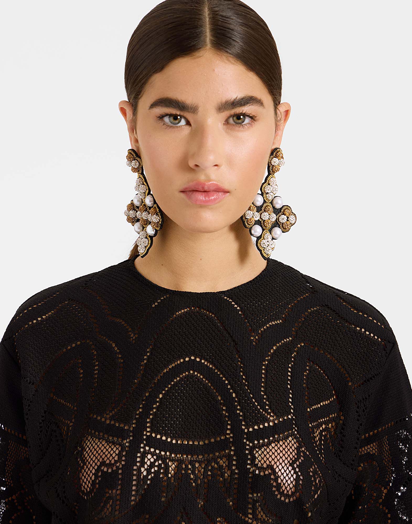 La DoubleJ Lacey House T-Shirt Mini Tiles Black TSH0035JCQ077MIT01BL01