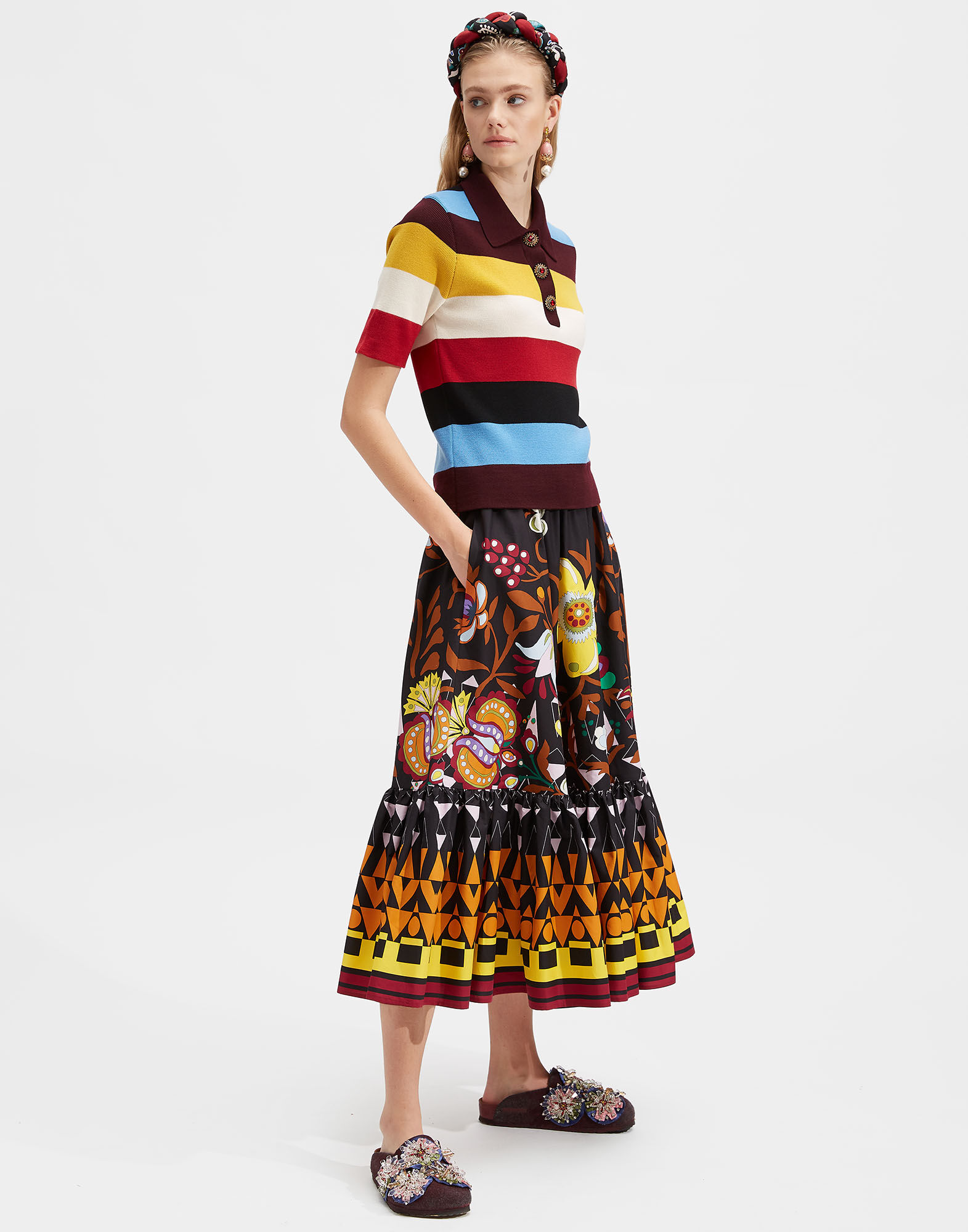 LaDoubleJ Polo Shirt Azzurro Mix PUL0060KNI025VAR0049