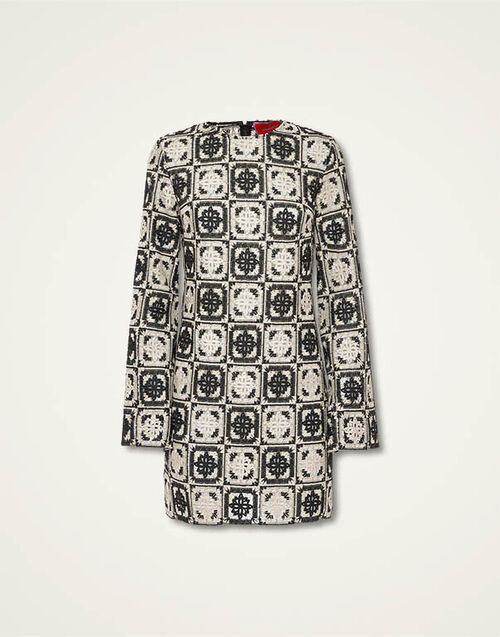 La DoubleJ Mini Supreme Swing Dress Mini Tiles Black DRE0652JCQ077MIT01BL01