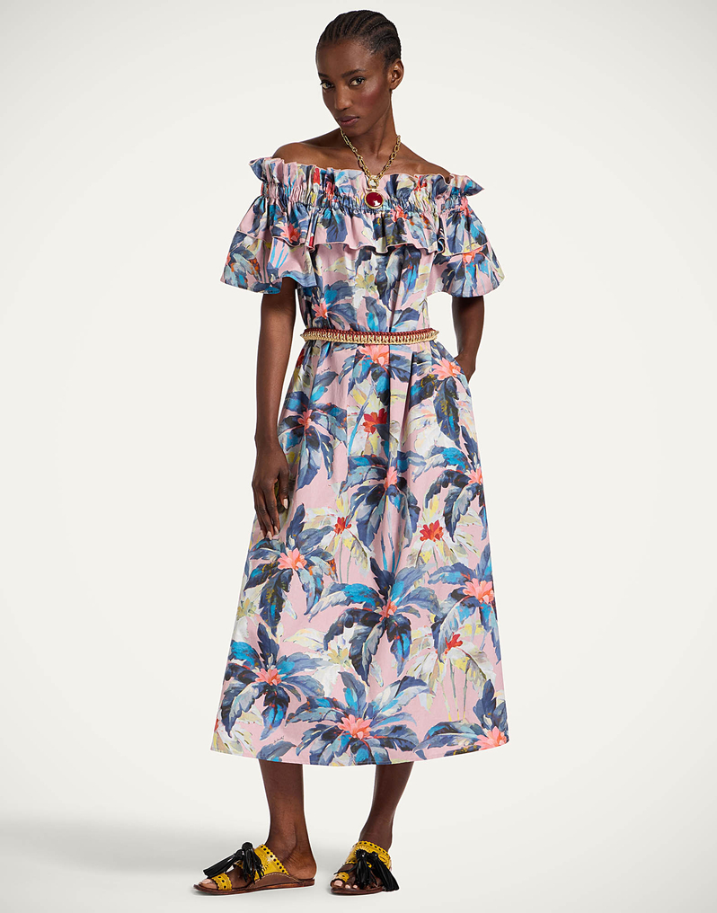 La DoubleJ Breakfast Dress La DoubleJ Breakfast Dress Maxi Tropicana Mauve DRE0331COT039TRC01PU06