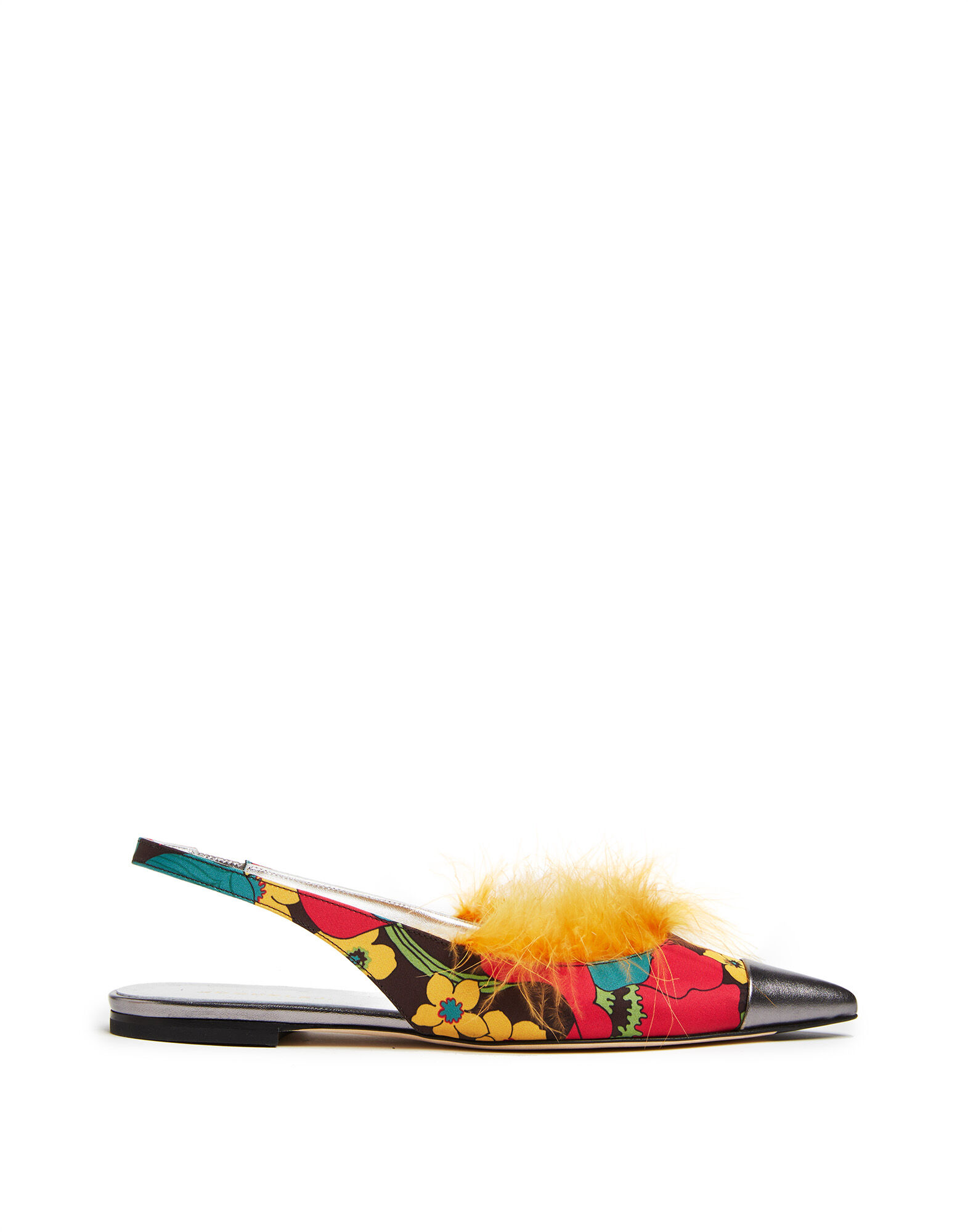 La DoubleJ La Scala Flats (With Feathers) Vines SHO0049FAI001VIN0001