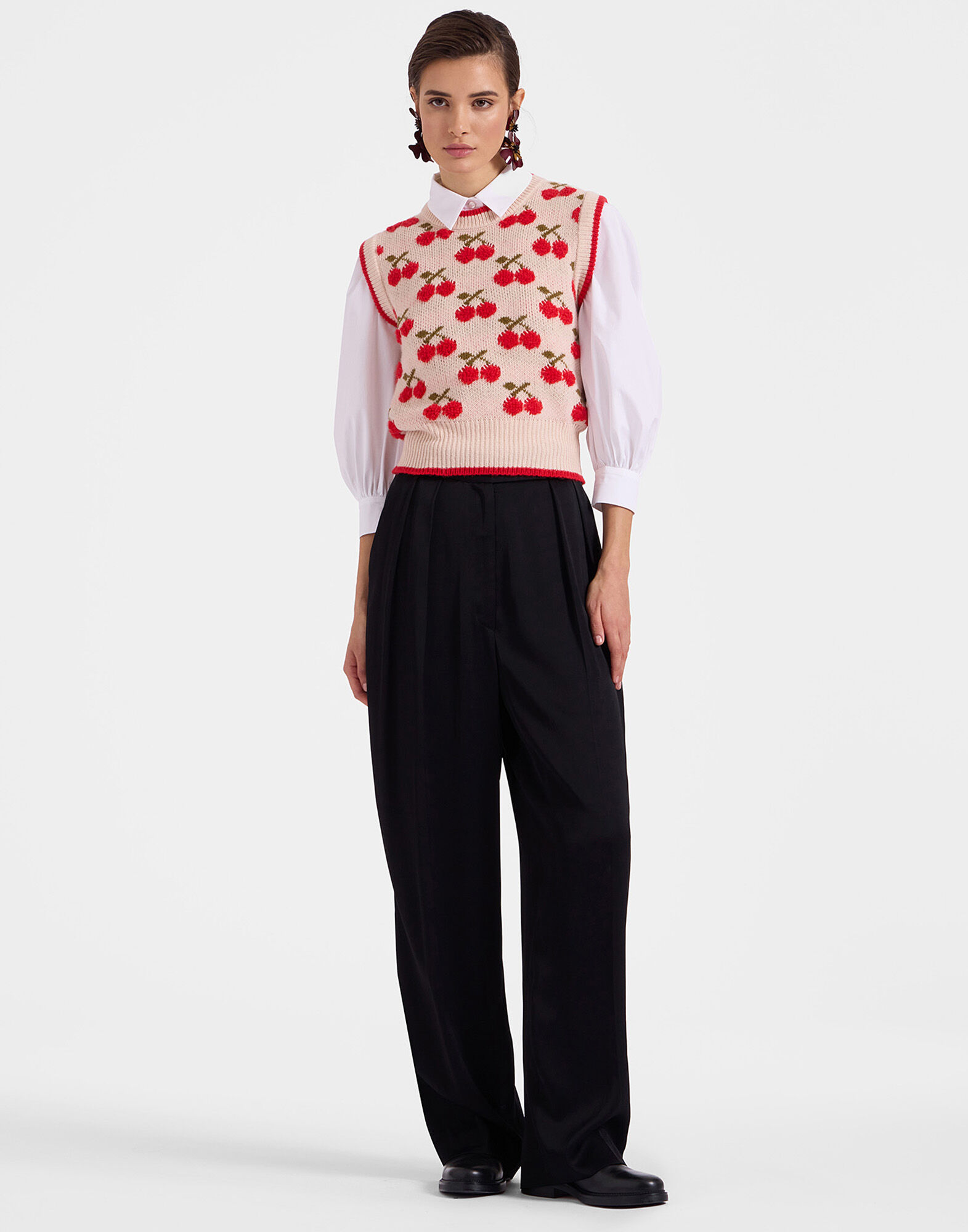 ★2022FW新作★KIRSH★CHERRY REVERSIBLE PADDING VEST CAICJ98 Crop Puffer Vest Women Womens' Reversible Vest