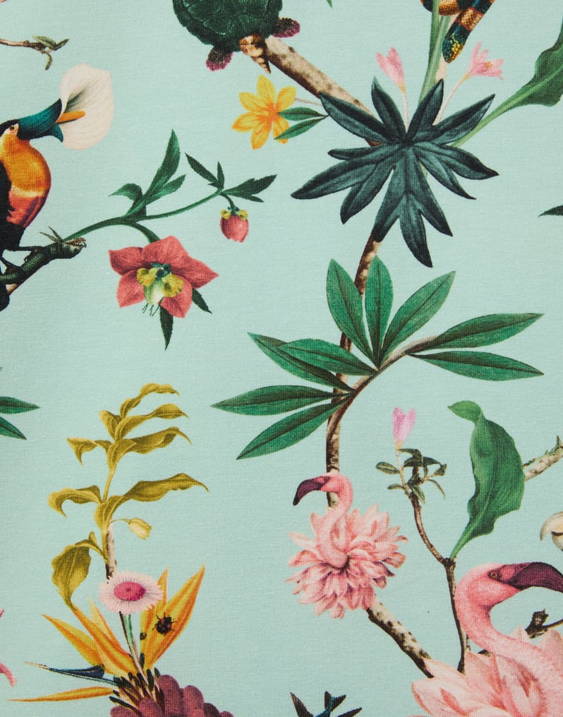 La DoubleJ The Cu-Tee Crop La DoubleJ The Cu-Tee Crop Zooflora Light Blue TSH0068JER076ZOF02BU01