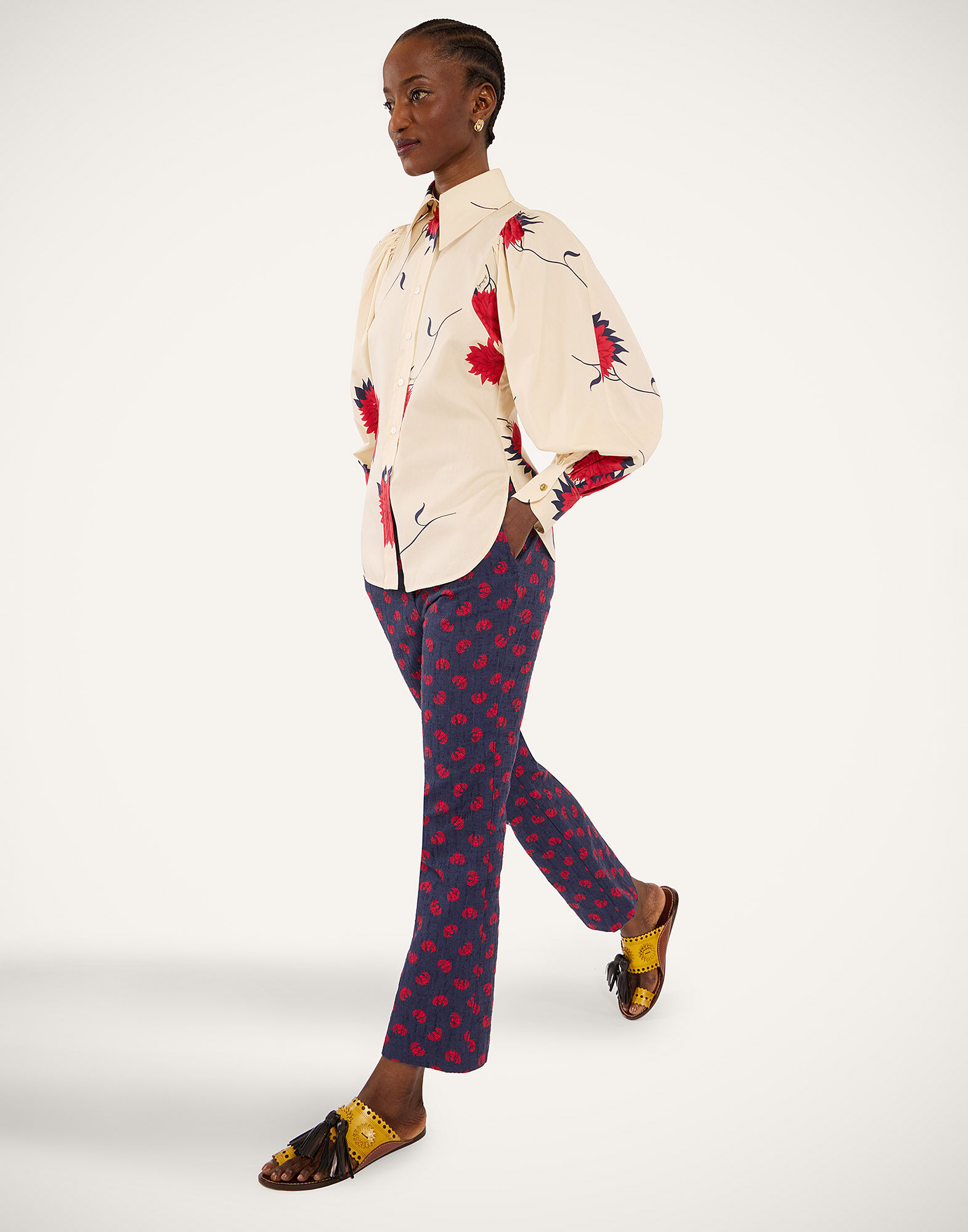 La DoubleJ 24/7 Pants Talismania Blue TRO0069COT005TAL01BU03