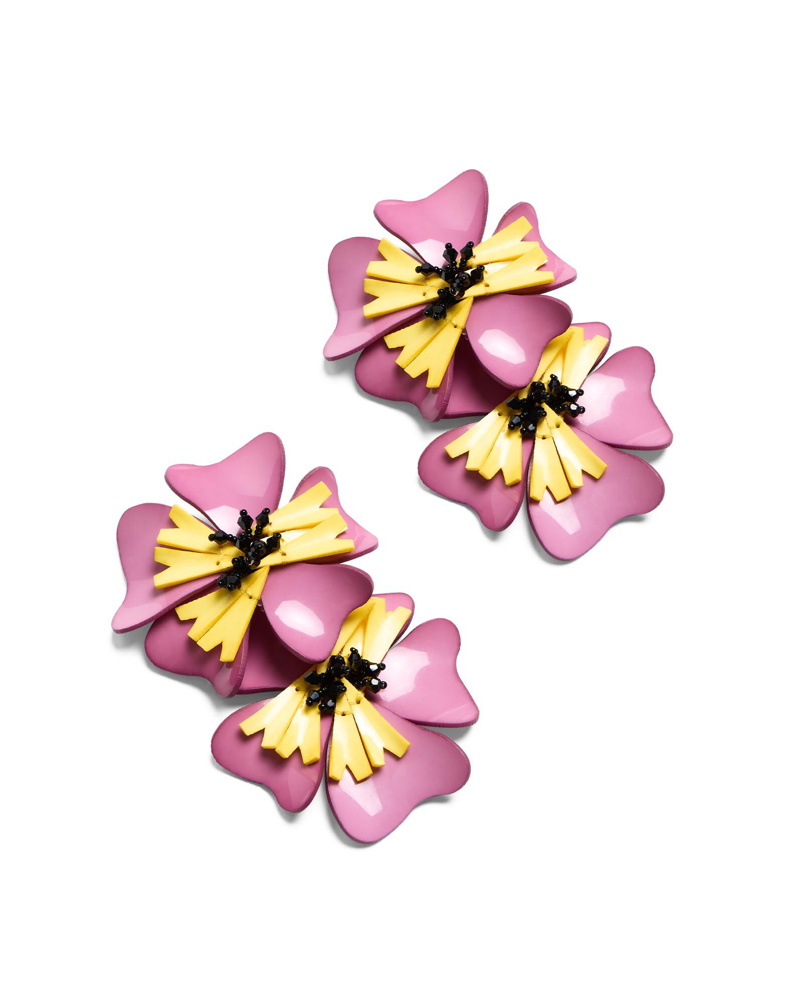 La DoubleJ Flora Earrings Solid Pink EAR0047POL013SOLIDPI01