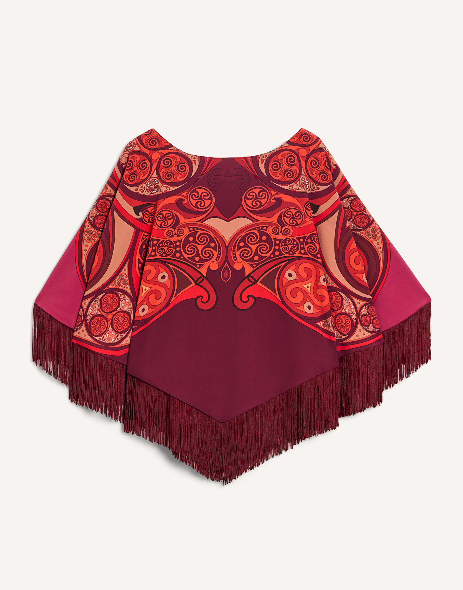 La DoubleJ Mini Poncho Alchemy Plac&eacute;e Dark Red SCA0077VIS036ALC03RE40