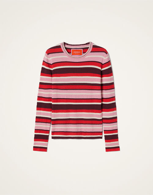 La DoubleJ Veneziana Top Multicolor Pink & Red PUL0272KNI154VA377RE01