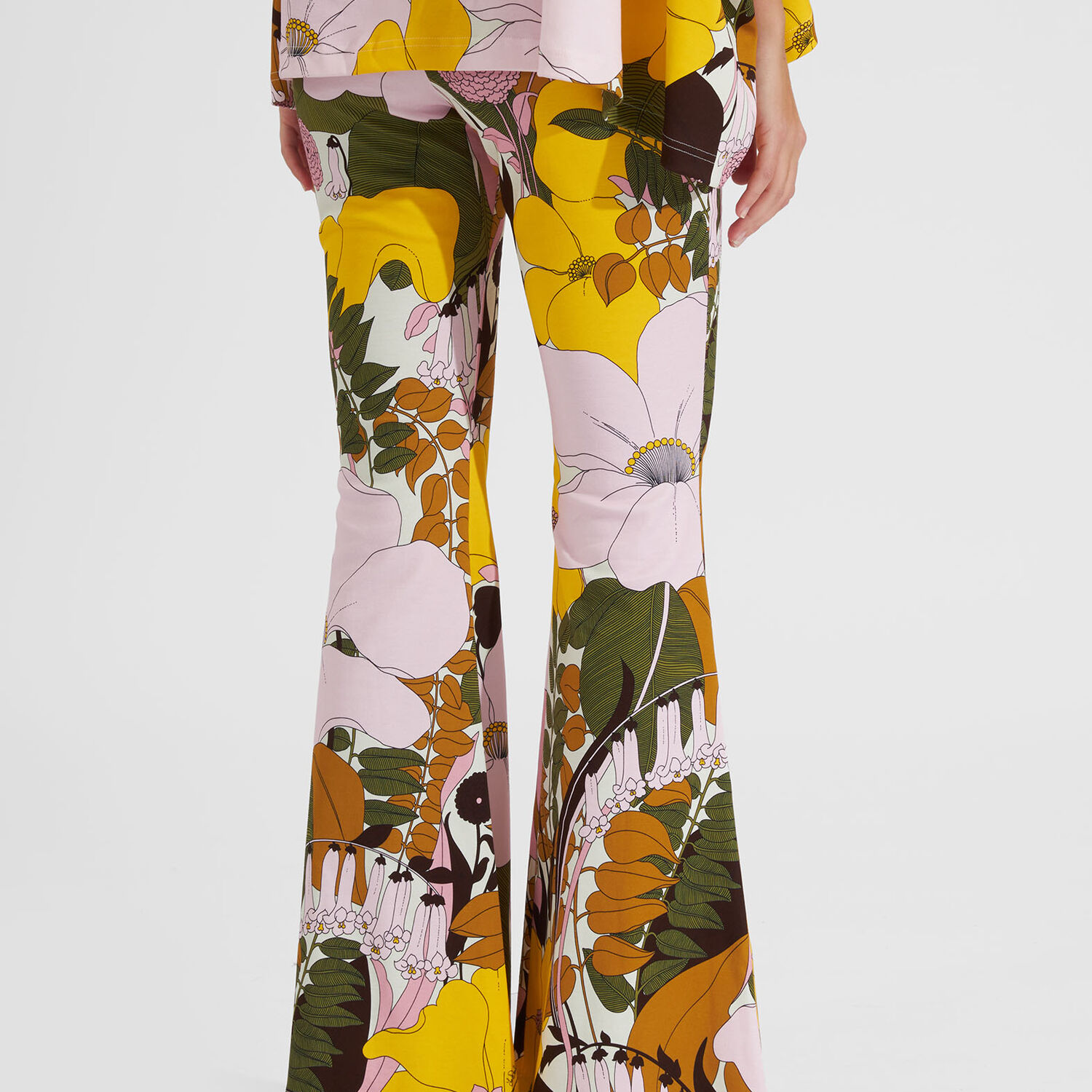 Shop La Doublej Meditation Pants In Big Flower Rose