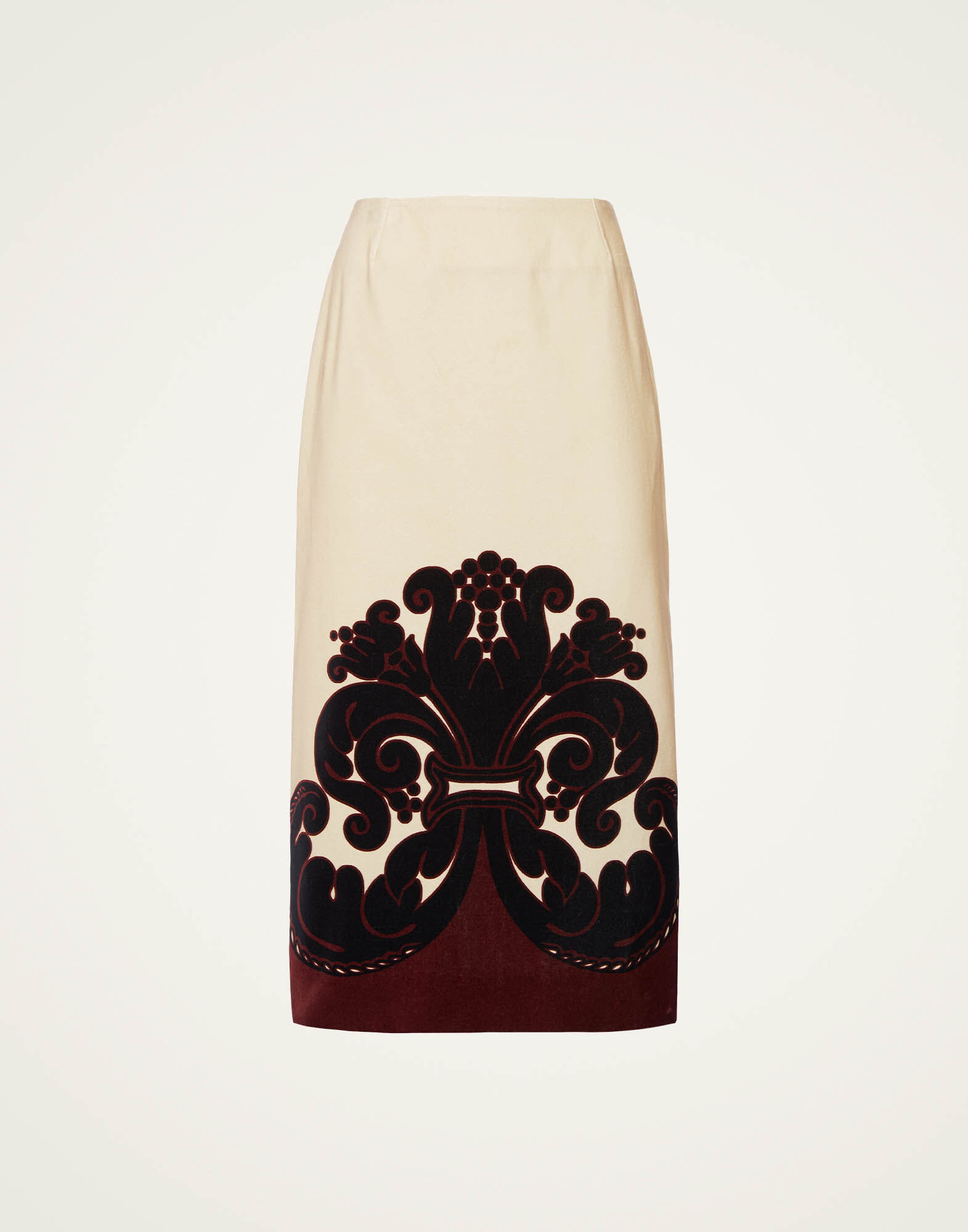 La DoubleJ Pencil Skirt Corsini Plac&eacute;e Cream SKI0022COT060INI02WH03