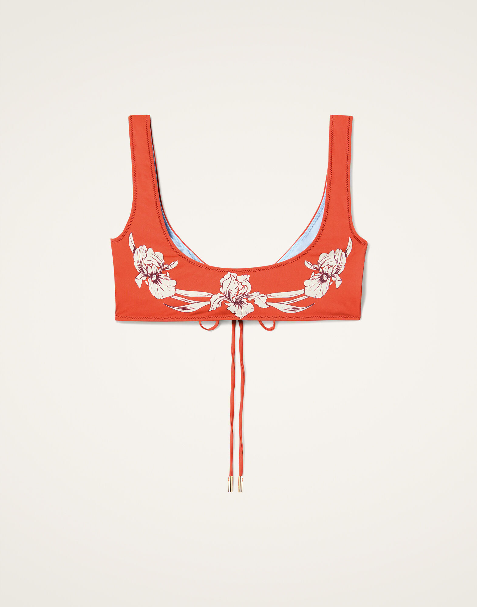 La DoubleJ Sunset Bikini Top Iris Plac&eacute;e Dark Orange SWI0046LYC006IRS07OR03