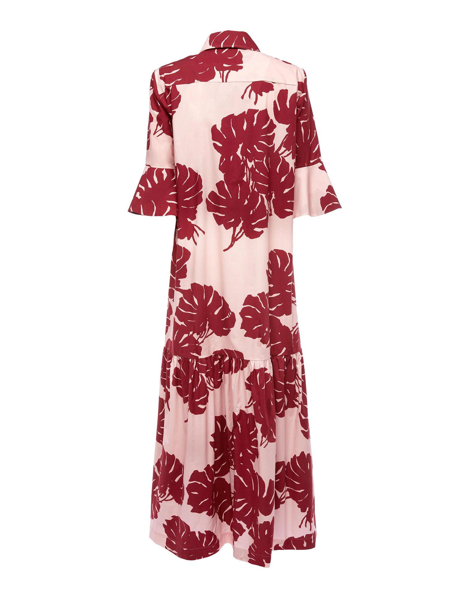 LaDoubleJ Artemis Dress Monstera Rosa DRE0176COT001MON0002