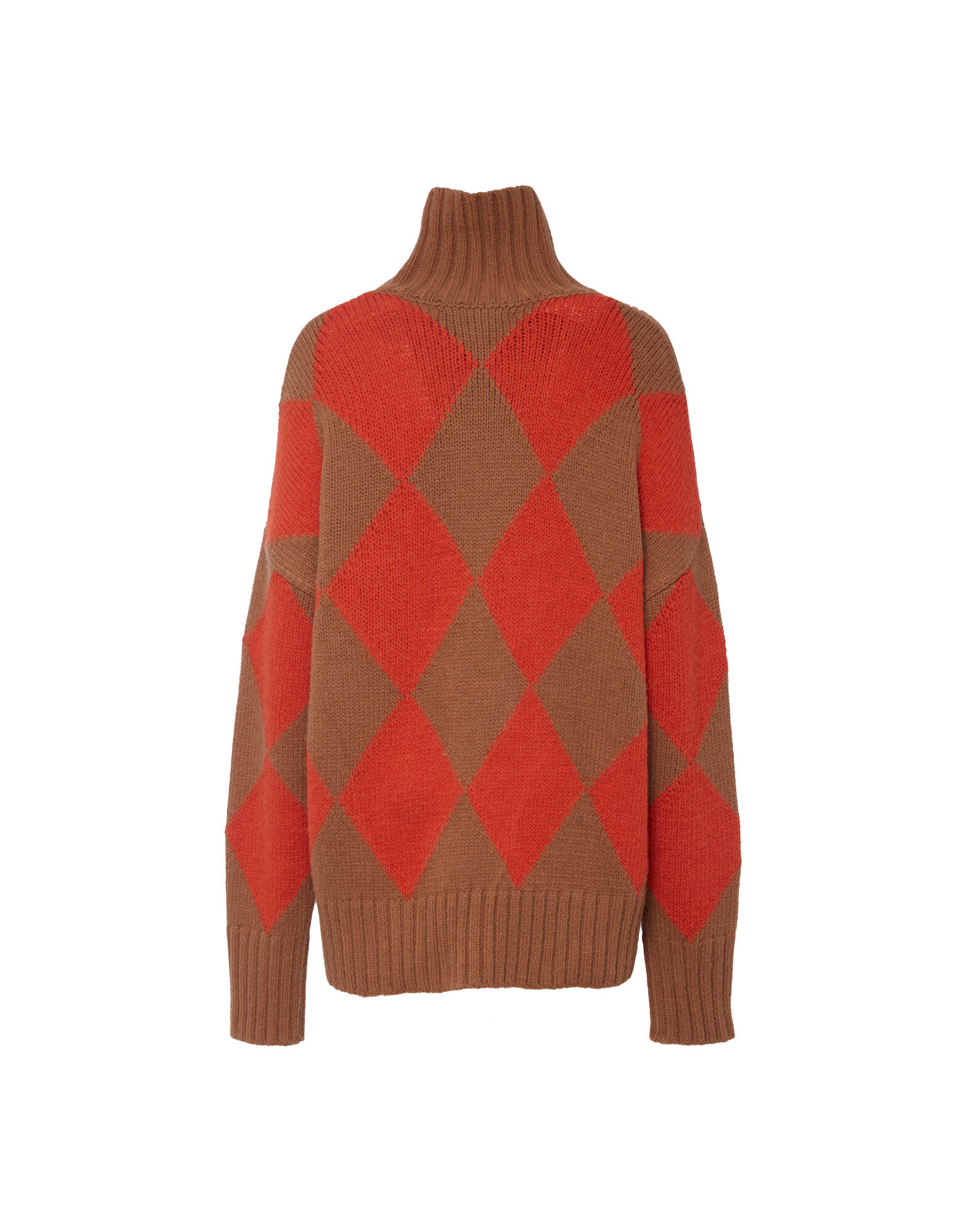 La DoubleJ Argyle Sweater Camel/Orange PUL0091KNI064VAR0123