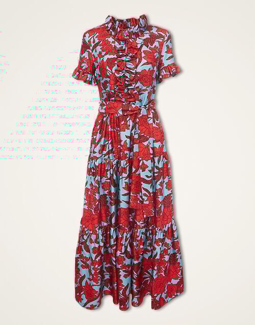 La DoubleJ Long and Sassy Dress La DoubleJ Long and Sassy Dress Lilium Turchese DRE0017SIL001LIL0005