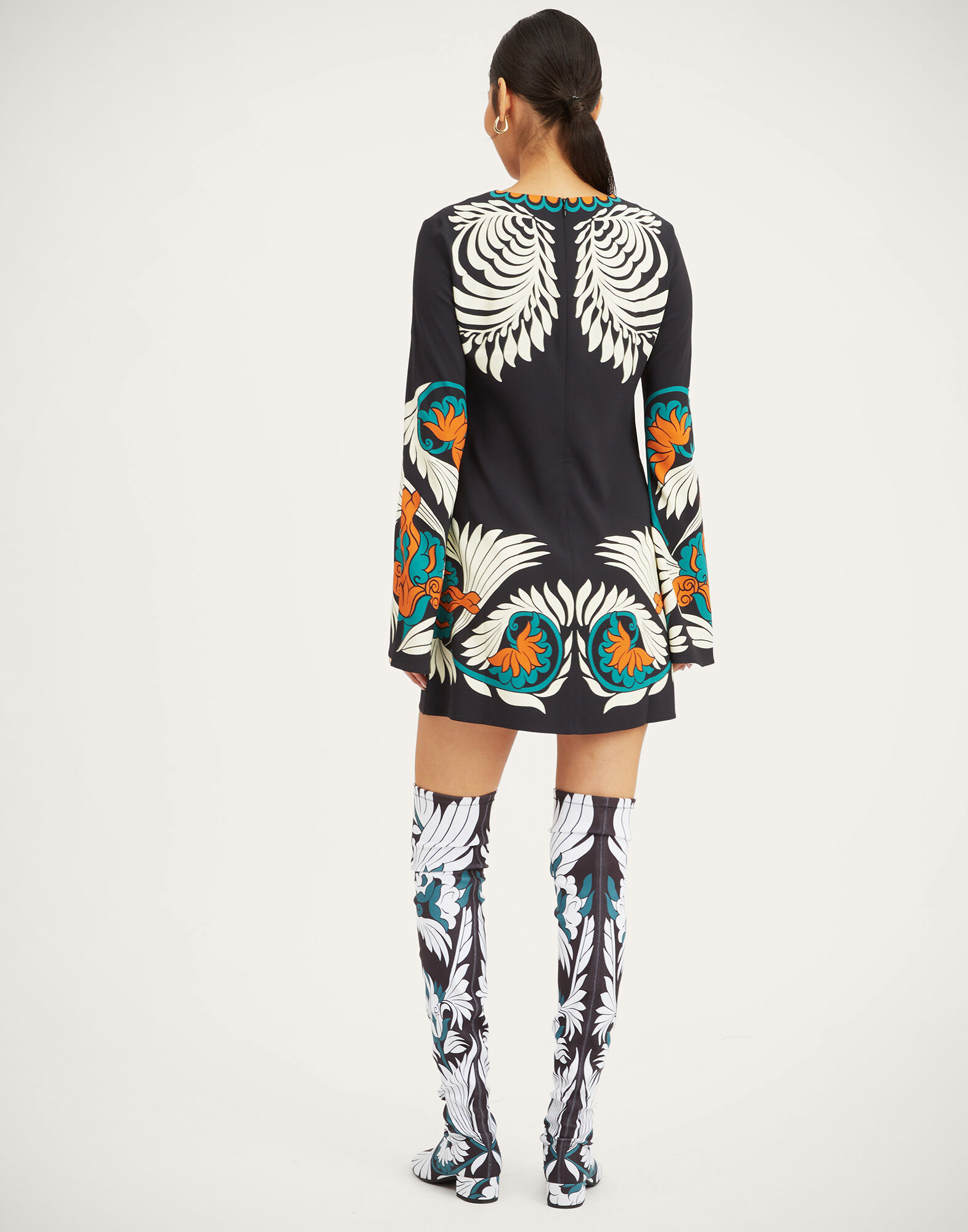 La DoubleJ Mini Supreme Swing Dress Mix Tiles Plac&eacute;e Black DRE0619VIS011MIX01BL01