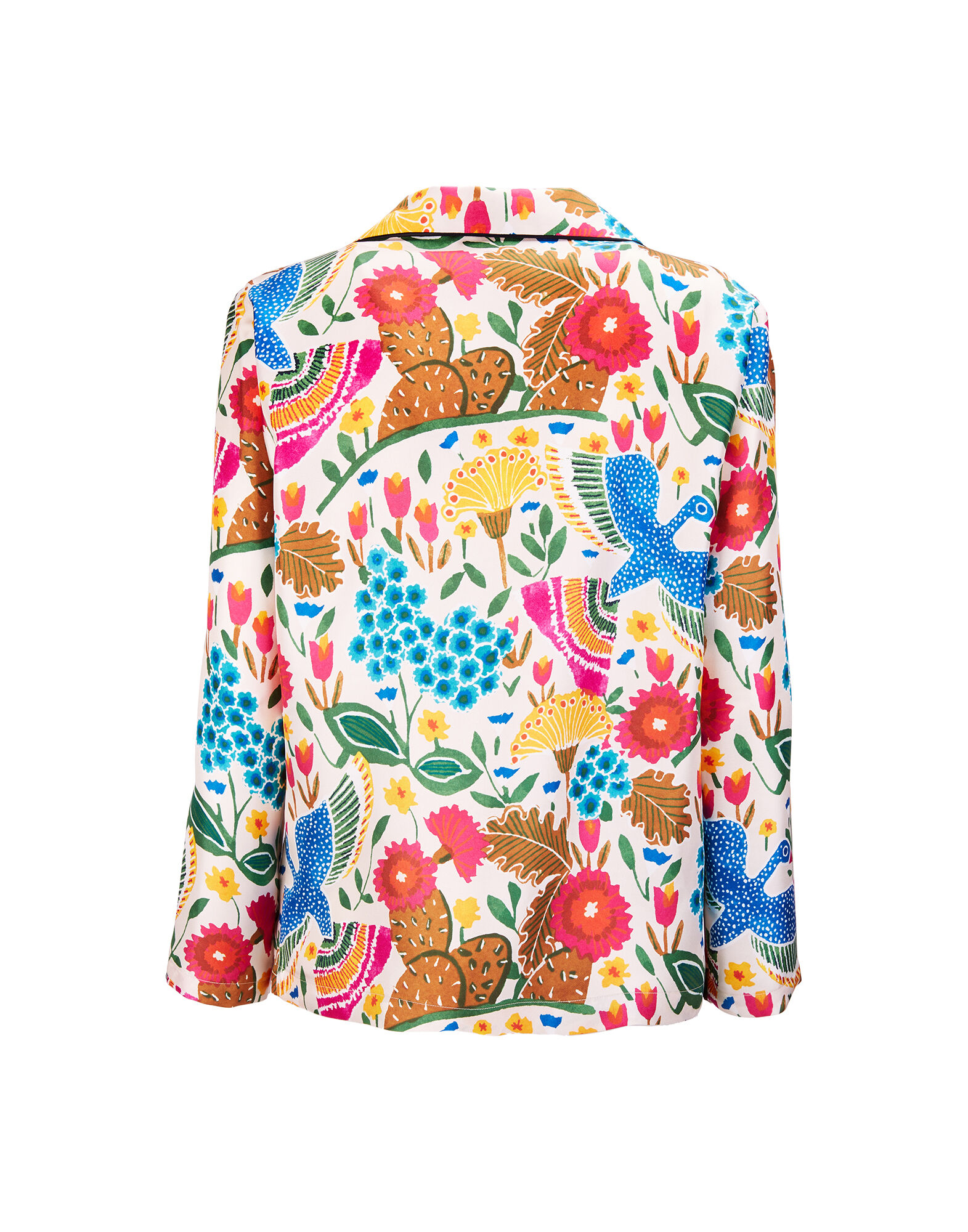 La DoubleJ Pajama Shirt Colombo Bianco SHI0032SIL001COL0003