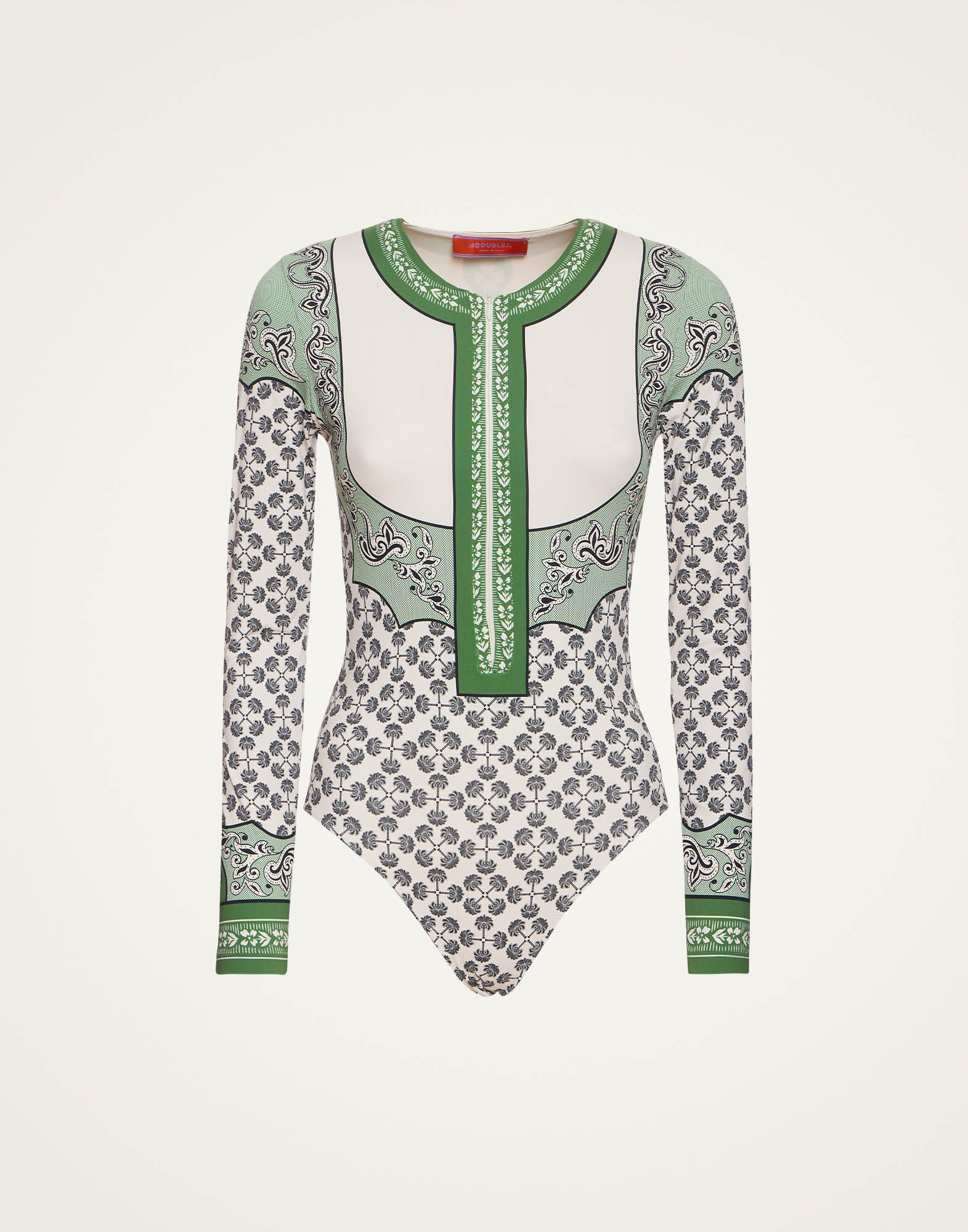 Surf Suit in Mirage Placée Green for Women | La DoubleJ