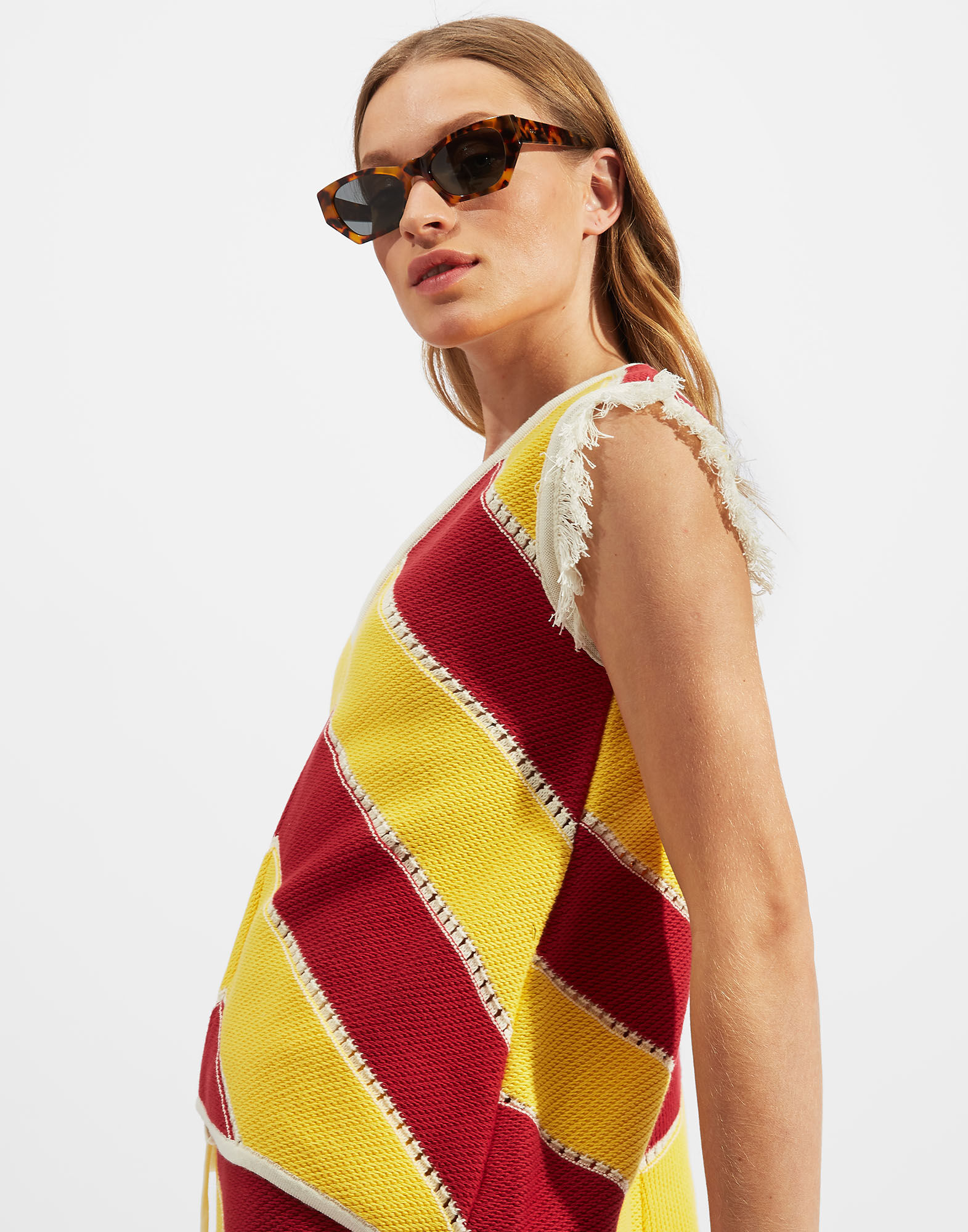 La DoubleJ La Scala Knit Top Giallo TOP0058KNI048VAR0083