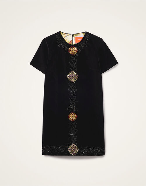 La DoubleJ Mini Swing Dress Solid Black DRE0976VEL011SOLIDBL01